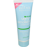 3 PACK of Alba Botanica Very Emollient Natural Moisturizing Cream Shave Unscented -- 8 fl oz