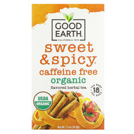 <img alt="Good Earth Teas, Organic Herbal Tea, Sweet & Spicy, Caffeine Free, 18 Tea Bags, 1.3 oz (36.9 g)" title="Good Earth Teas, Organic Herbal Tea, Sweet & Spicy, Caffeine Free, 18 Tea Bags, 1.3 oz (36.9 g),027018099314"