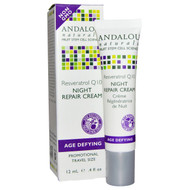 Andalou Naturals, Night Repair Cream, Resveratrol Q10, .4 fl oz (12 ml)