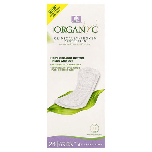 <img alt="Organyc, Organic Cotton Panty Liners, Light Flow, 24 Liners" title="Organyc, Organic Cotton Panty Liners, Light Flow, 24 Liners,8016867008945"