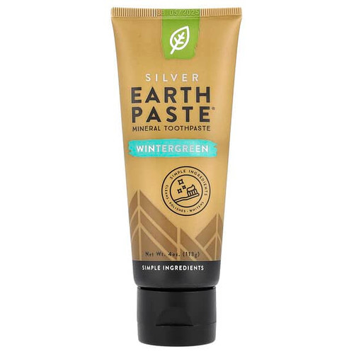 <img alt="Redmond, Silver Earth Paste, Mineral Toothpaste, Wintergreen, 4 oz (113 g)" title="Redmond, Silver Earth Paste, Mineral Toothpaste, Wintergreen, 4 oz (113 g),018788105329"
