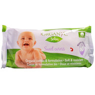 3 PACK of Organyc, Sweet Caress, Organic Cotton Baby Wipes, 60 Wipes