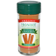 3 PACK of Frontier Natural Products, Organic Vietnamese Cinnamon, Ground, 1.31 oz (37 g)