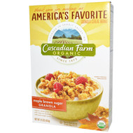 3 PACK of Cascadian Farms Organic Granola Cereal Maple Brown Sugar -- 15 oz