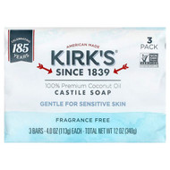 <img alt="Kirks, 100% Premium Coconut Oil Castile Bar Soap, Fragrance Free, 3 Bars, 4 oz (113 g) Each" title="Kirks, 100% Premium Coconut Oil Castile Bar Soap, Fragrance Free, 3 Bars, 4 oz (113 g) Each,639844149363"