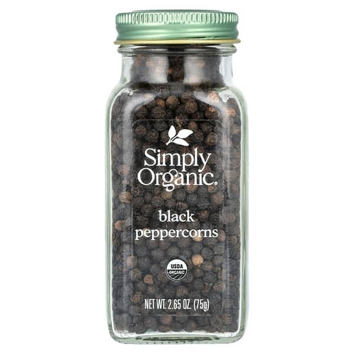 <img alt="Simply Organic, Black Peppercorns, 2.65 oz (75 g)" title="Simply Organic, Black Peppercorns, 2.65 oz (75 g),089836185242"
