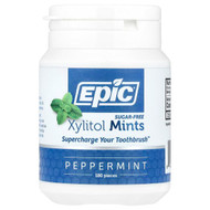 <img alt="Epic Dental, Xylitol Mints, Peppermint, Sugar-Free, 180 Pieces" title="Epic Dental, Xylitol Mints, Peppermint, Sugar-Free, 180 Pieces,898414001542"