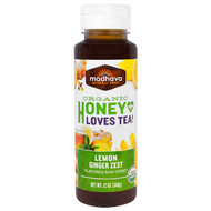 Madhava Natural Sweeteners, Organic Honey Loves Tea, Lemon Ginger Zest, 12 oz (340 g)