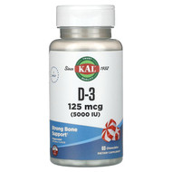 <img alt="KAL, D-3, Peppermint, 125 mcg (5,000 IU), 60 Chewables" title="KAL, D-3, Peppermint, 125 mcg (5,000 IU), 60 Chewables,021245644859"