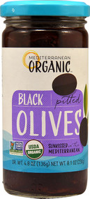 3 PACK of Mediterranean Organic Black Olives Pitted -- 8.1 oz