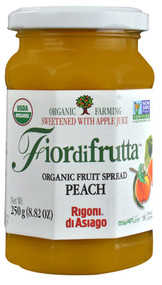 3 PACK of Rigoni di Asiago Fiordifrutta Organic Fruit Spread Peach -- 8.82 oz