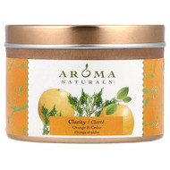 <img alt="Aroma Naturals, Soy VegePure, Travel Tin Candle, Clarity, Orange & Cedar, 2.8 oz (79.38 g)" title="Aroma Naturals, Soy VegePure, Travel Tin Candle, Clarity, Orange & Cedar, 2.8 oz (79.38 g),769360235131"