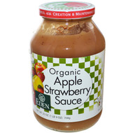 3 PACK of Eden Foods Organic Apple Sauce Strawberry -- 25 oz