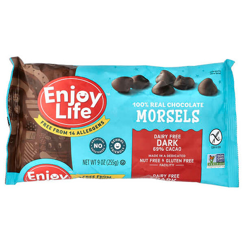 <img alt="Enjoy Life Foods, Morsels, Dark Chocolate, 69% Cacao, 9 oz (255 g)" title="Enjoy Life Foods, Morsels, Dark Chocolate, 69% Cacao, 9 oz (255 g),819597010213"