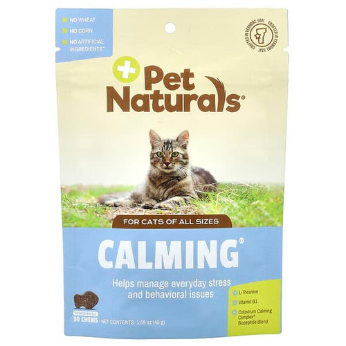<img alt="Pet Naturals, Calming, For Cats, All Sizes, 30 Chews, 1.59 oz (45 g)" title="Pet Naturals, Calming, For Cats, All Sizes, 30 Chews, 1.59 oz (45 g),026664003638"