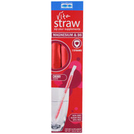 3 PACK of Trace Minerals Research VitaStraw Magnesium & B6 Cherry -- 7 Straws