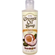 NutriBiotic, Pure Coconut Oil Soap, Unscented, 8 fl oz (236 ml)