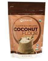 3 PACK of Vitaco Certified Organic Coconut Flour -- 16 oz