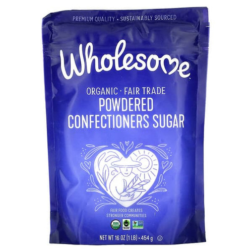 <img alt="Wholesome Sweeteners, Organic Powdered Confectioners Sugar, 1 lb (454 g)" title="Wholesome Sweeteners, Organic Powdered Confectioners Sugar, 1 lb (454 g),012511320041"