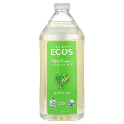 <img alt="Earth Friendly Products, Ecos, Plant Powered Hand Soap Refill, Lemongrass, 32 fl oz (946 ml)" title="Earth Friendly Products, Ecos, Plant Powered Hand Soap Refill, Lemongrass, 32 fl oz (946 ml),749174096746"