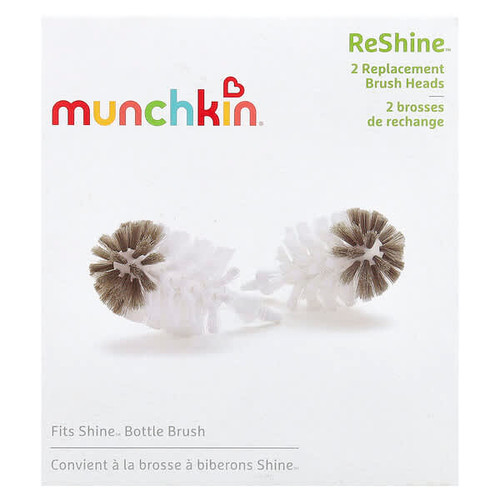<img alt="Munchkin, ReShine, Replacement Brush Heads, 2 Count" title="Munchkin, ReShine, Replacement Brush Heads, 2 Count,735282107009"