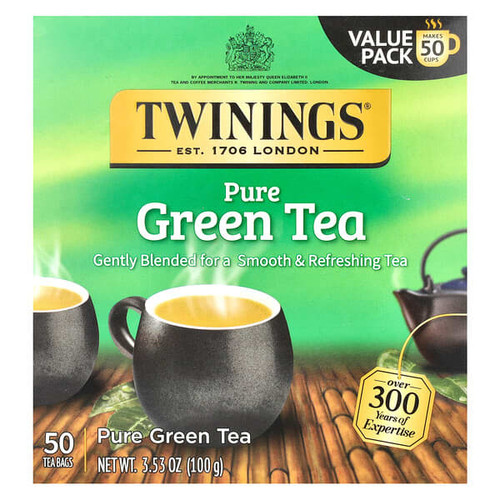 <img alt="Twinings, Pure Green Tea, 50 Tea Bags, 3.53 oz (100 g)" title="Twinings, Pure Green Tea, 50 Tea Bags, 3.53 oz (100 g),070177159955"