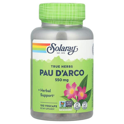 <img alt="Solaray, True Herbs, Pau DArco, 550 mg, 100 VegCaps" title="Solaray, True Herbs, Pau DArco, 550 mg, 100 VegCaps,076280014402"