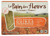 3 PACK of Le Pain des fleurs Organic Crispbread Gluten Free Quinoa -- 4.4 oz