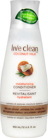 3 PACK of Live Clean, Moisturizing Conditioner, Coconut Milk, 12 fl oz (350 ml)