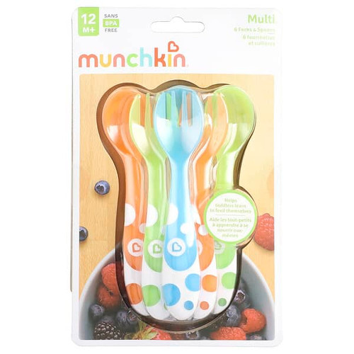 <img alt="Munchkin, Multi, Forks & Spoons, 12 Months+, 6 Count" title="Munchkin, Multi, Forks & Spoons, 12 Months+, 6 Count,735282149054"