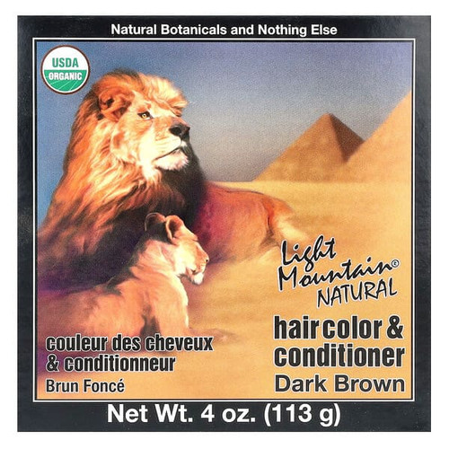 <img alt="Light Mountain, Natural Hair Color & Conditioner, Dark Brown, 4 oz (113 g)" title="Light Mountain, Natural Hair Color & Conditioner, Dark Brown, 4 oz (113 g),049347003756"