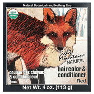 <img alt="Light Mountain, Natural Hair Color & Conditioner, Red, 4 oz (113 g)" title="Light Mountain, Natural Hair Color & Conditioner, Red, 4 oz (113 g),077014100033"