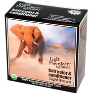 3 PACK of Light Mountain, Natural Hair Color & Conditioner, Light Brown, 4 oz (113 g)