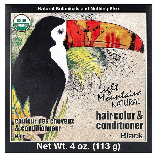 <img alt="Light Mountain, Natural Hair Color & Conditioner, Black, 4 oz (113 g)" title="Light Mountain, Natural Hair Color & Conditioner, Black, 4 oz (113 g),077014100088"
