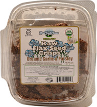 3 PACK of Mauk Family Farms Raw Flax Seed Crisps Organic Garlic and Parsley -- 4 oz
