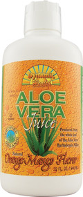 Dynamic Health  Laboratories, Organic Aloe Vera 100% Juice, Orange Mango Flavor, 32 fl oz (946 ml)