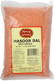 Spicy World, Masoor Dal Split Red Lentils - 2 lbs