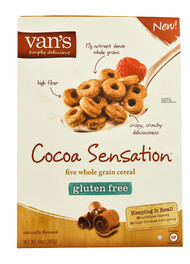 Vans Natural Foods, Gluten Free Five Whole Grain Cereal,  Cocoa Sensation - 10 oz