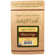 Just a Leaf Organic Tea, Hibiscus Ginger, Loose Leaf Tea, Tart and Spicy Flavor, 100% Pure, No GMOs, 2 oz (56 g)