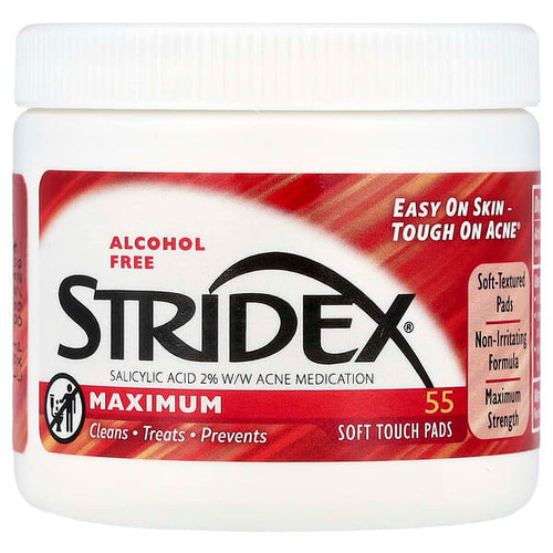 <img alt="Stridex, Maximum, Alcohol Free, 55 Soft Touch Pads" title="Stridex, Maximum, Alcohol Free, 55 Soft Touch Pads,041388097015"