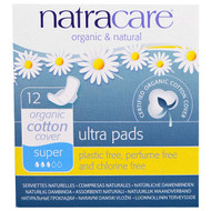 3 PACK of Natracare, Ultra Pads, Organic Cotton Cover, Super, 12 Pads