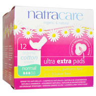 3 PACK of Natracare, Organic & Natural, Ultra Extra Pads, Normal, 12 Pads