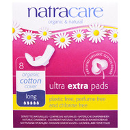 3 PACK of Natracare, Organic & Natural Ultra Extra Pads, Long, 8 Pads