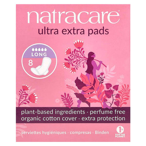 <img alt="Natracare, Ultra Extra Pads, Long, 8 Pads" title="Natracare, Ultra Extra Pads, Long, 8 Pads,782126003201"