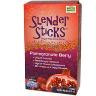 3 PACK of Now Foods, Real Food, Slender Sticks, Pomegranate Berry, 12 Sticks, 4 g Each