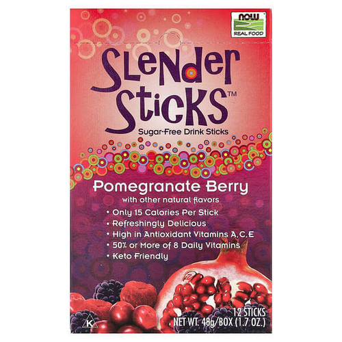 <img alt="NOW Foods, Real Food, Slender Sticks, Pomegranate Berry, 12 Sticks, 0.14 oz (4 g) Each" title="NOW Foods, Real Food, Slender Sticks, Pomegranate Berry, 12 Sticks, 0.14 oz (4 g) Each,733739069962"