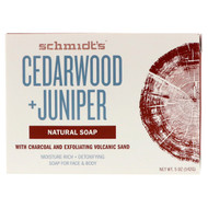 3 PACK of Schmidts Natural Bar Soap Cedarwood plus Juniper -- 5 oz