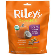 Rileys Organics, Dog Treats, Small Bone, Pumpkin & Coconut Recipe, 5 oz (142 g)