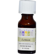 3 PACK of Aura Cacia, Pure Essential Oil, Lemon, .5 fl oz (15 ml)