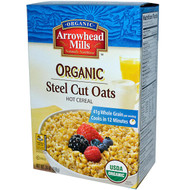 Arrowhead Mills, Organic Steel Cut Oats, Hot Cereal, 24 oz (680 g)